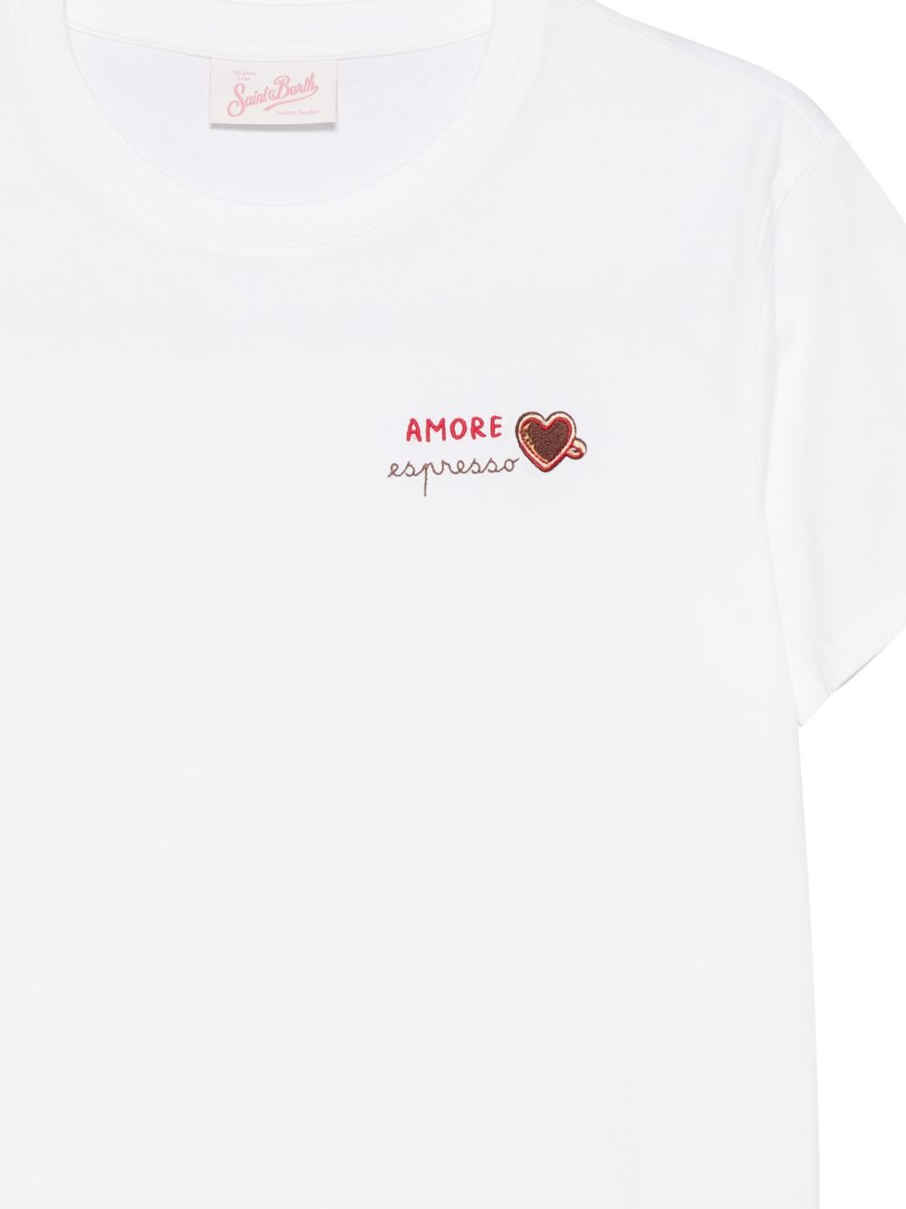 MC2 SAINT BARTH T-shirt Emilie in cotone bianco, view 2