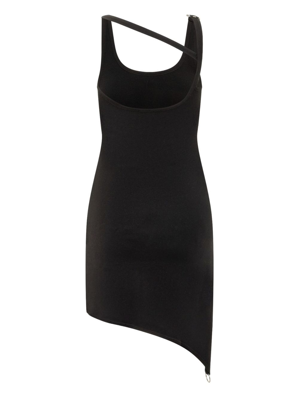 COURREGES Abito nero con taglio in diagonale, view 2