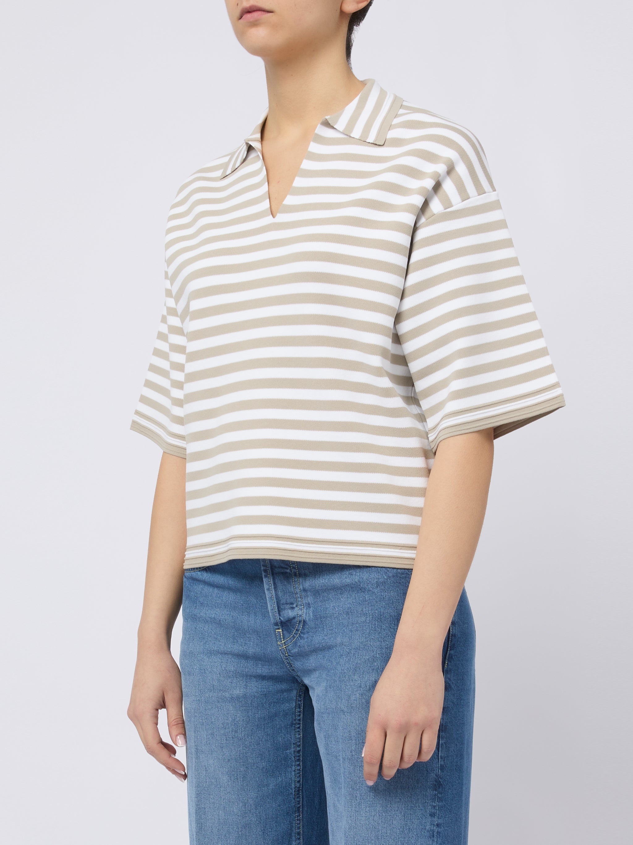 Max Mara T-shirt a righe Dolce con maniche a 3/4, view 2