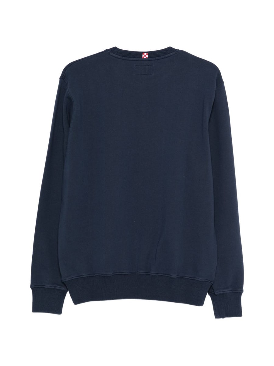 MC2 SAINT BARTH Felpa Ponza girocollo in cotone blu navy, view 3