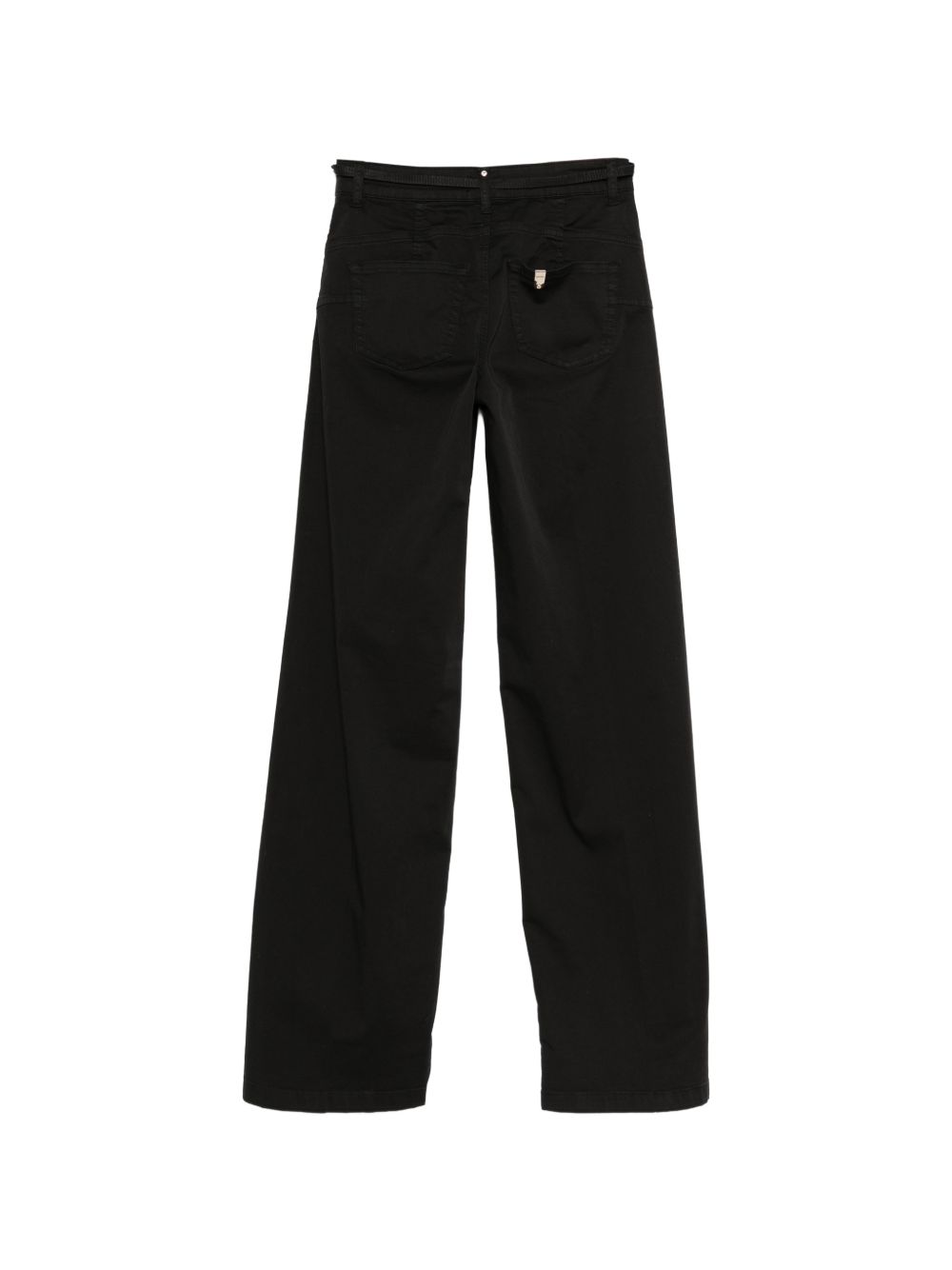LIUJO Jeans neri a vita alta con cinturina, view 2
