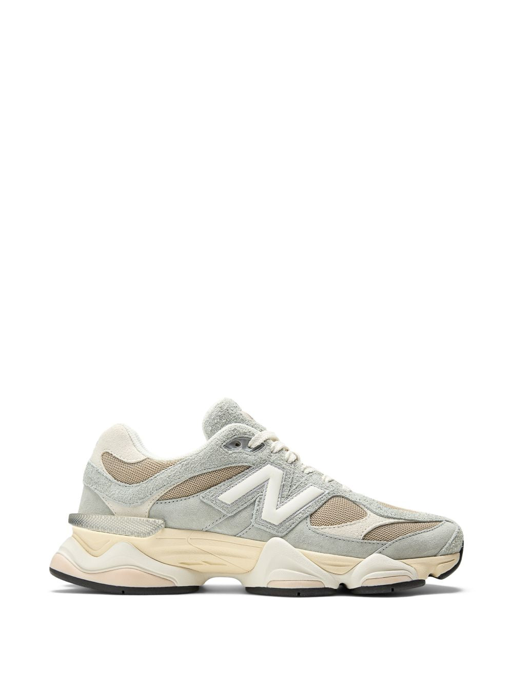 New Balance Sneakers 9060 in camoscio grigio e beige