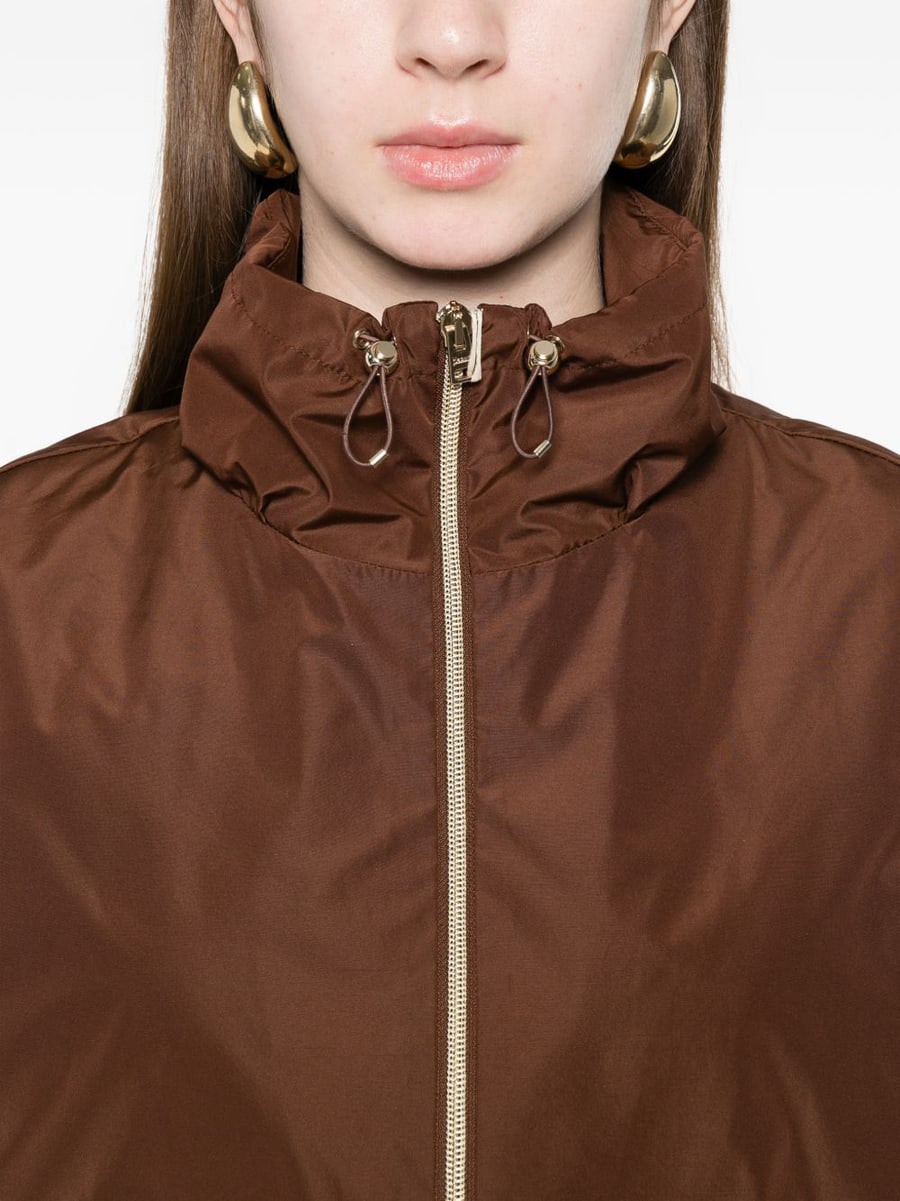 Herno Giacca marrone con zip, view 3