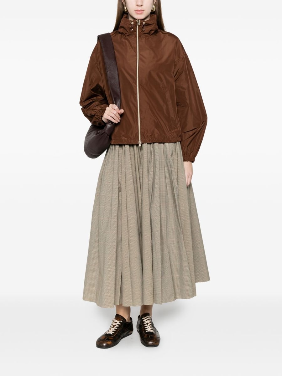Herno Giacca marrone con zip, view 5