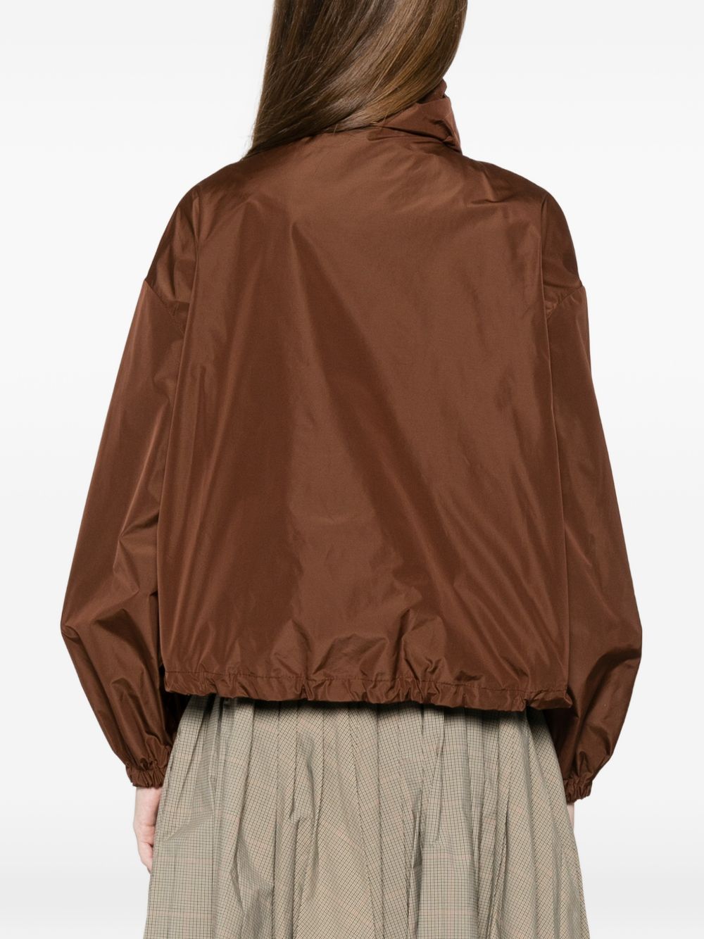 Herno Giacca marrone con zip, view 2
