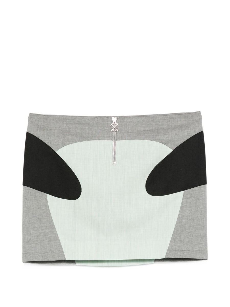 Off-White Minigonna grigia con zip