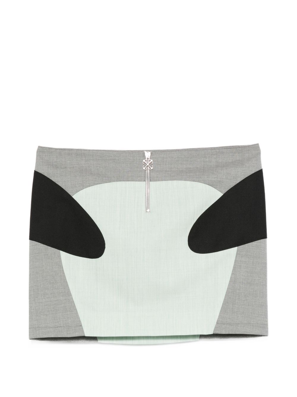 Off-White Minigonna grigia con zip