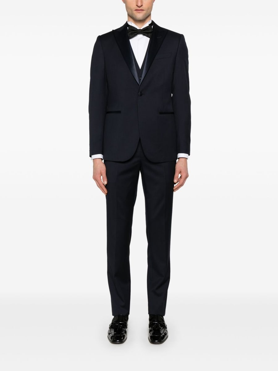 Corneliani Completo in lana blu notte, view 4