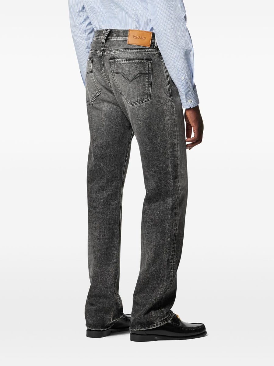 Versace Jeans grigio scuro con patch logo, view 3
