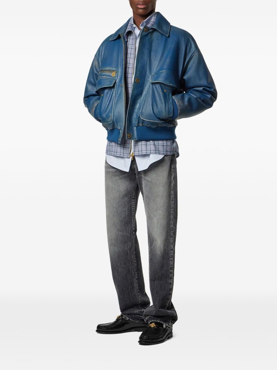 Versace Jeans grigio scuro con patch logo, view 5