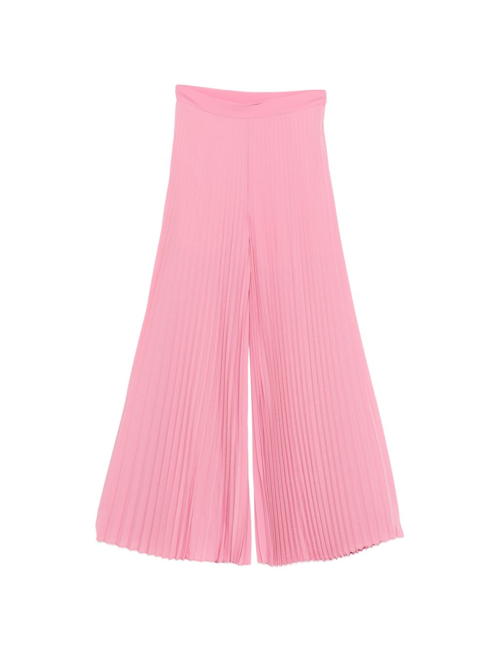 Twinset Pantaloni plissettati a gamba larga rosa