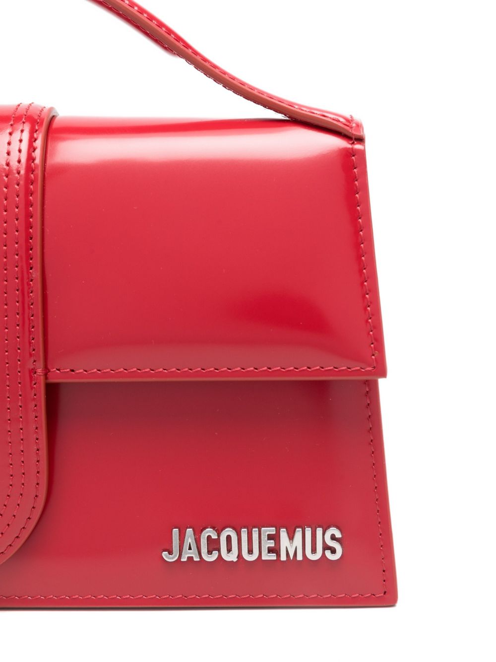Jacquemus Borsa a mano Le Bambino grande in pelle rossa, view 2