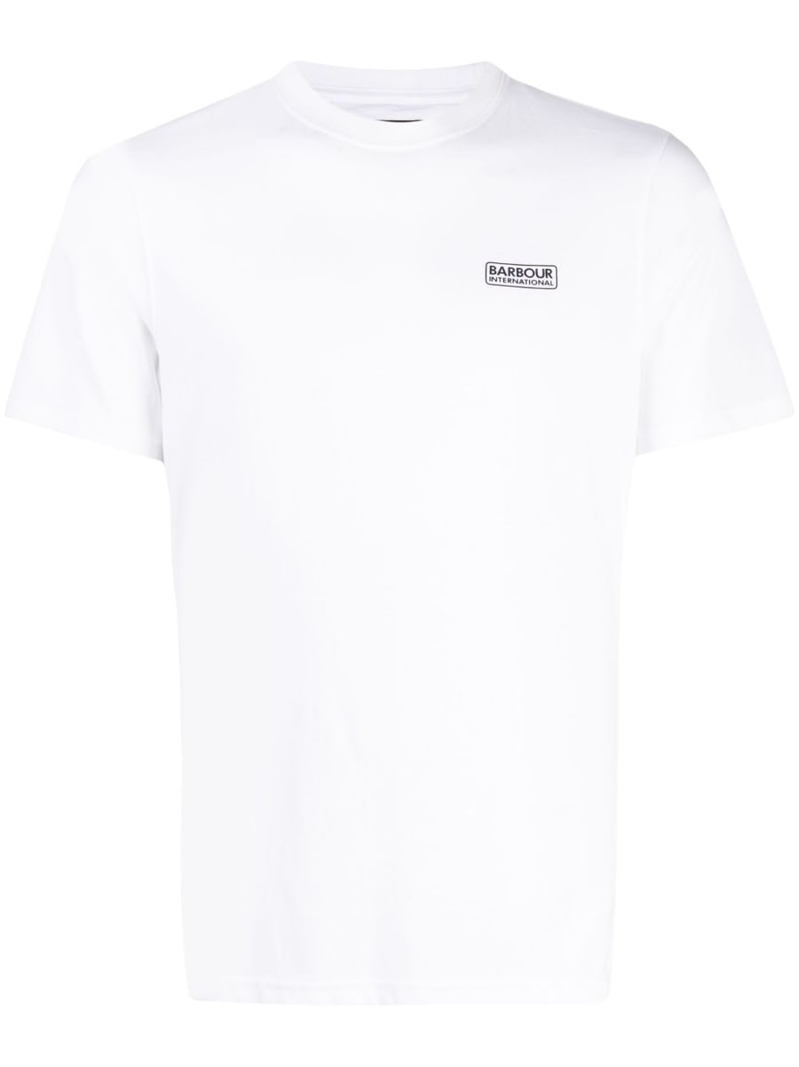 BARBOUR T-shirt in cotone bianco