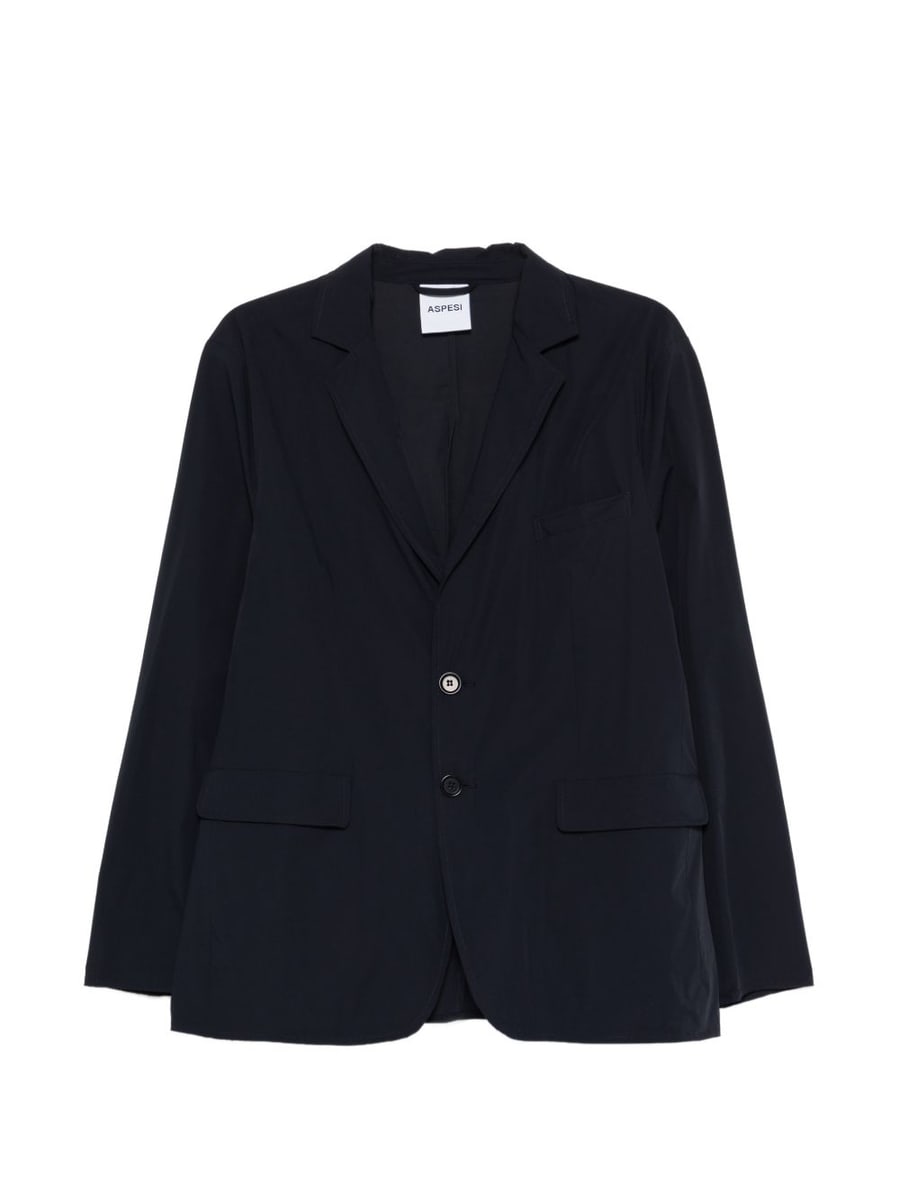 ASPESI Blazer in cotone blu navy