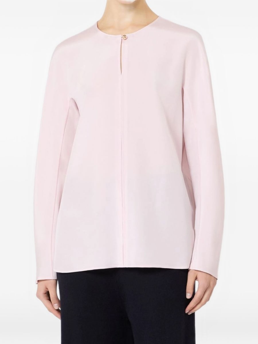 Max Mara Blusa Mitico in seta rosa, view 2