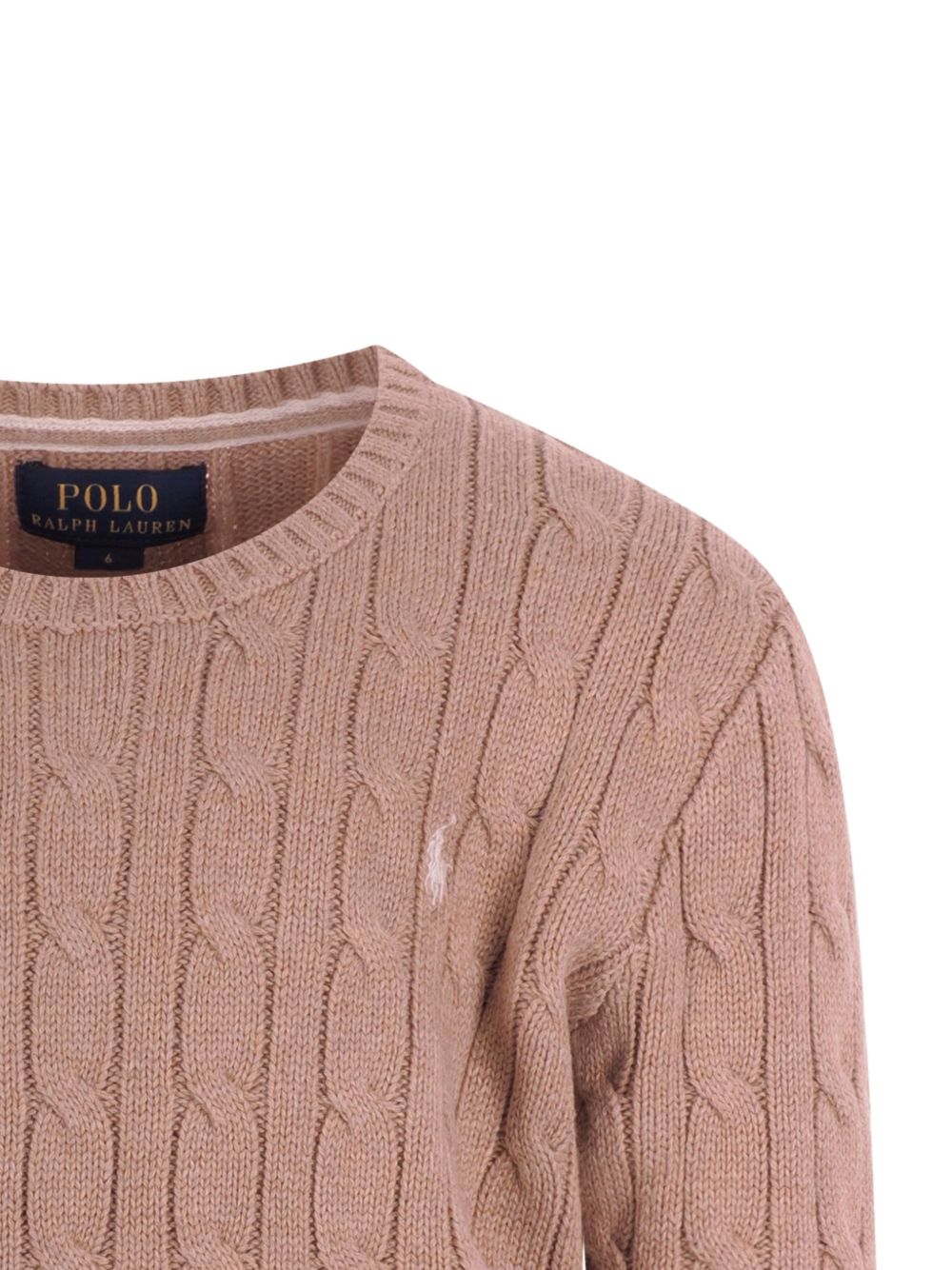 Polo Ralph Lauren Maglia in cotone marrone chiaro, view 2