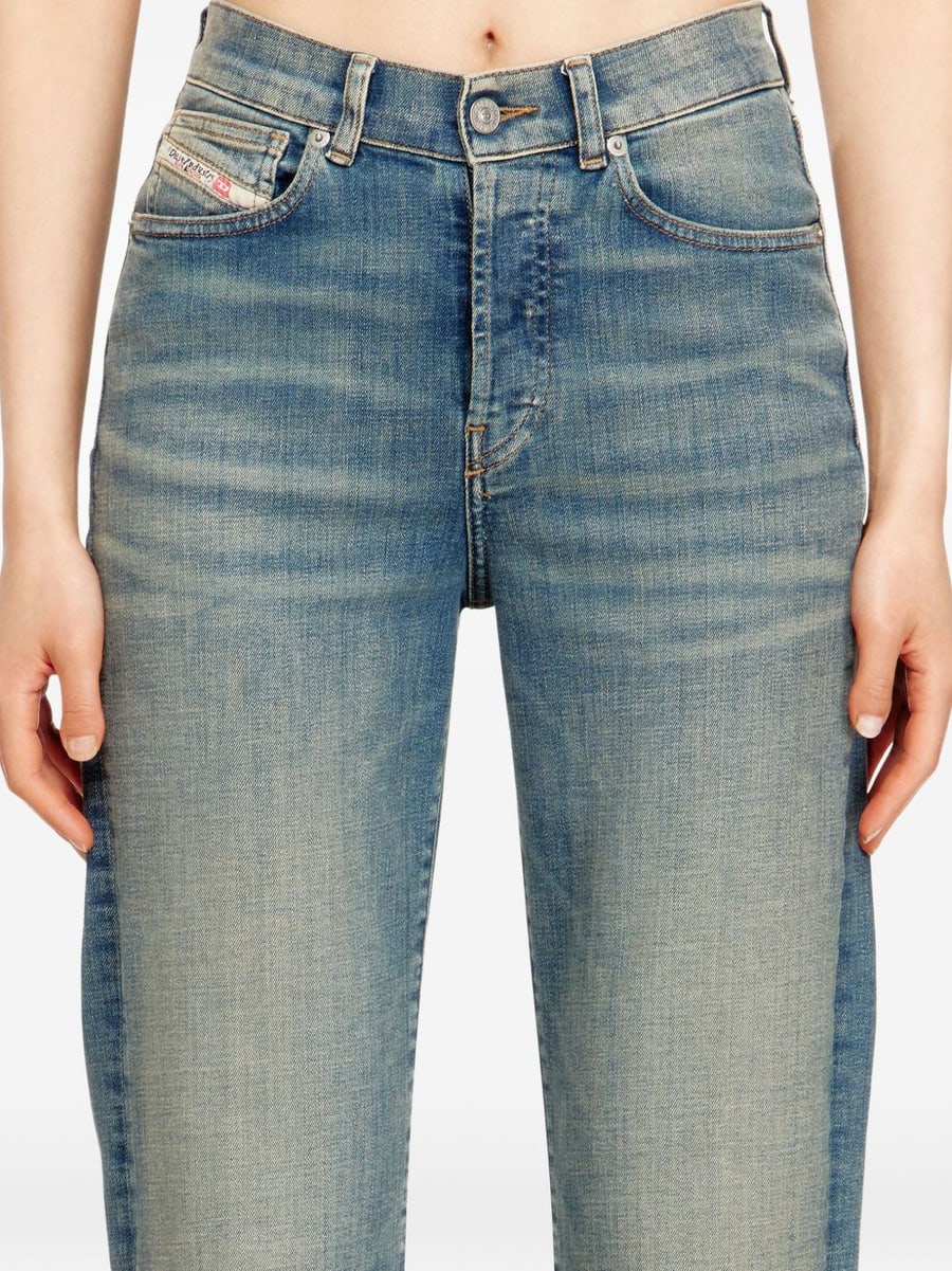 Diesel Jeans in cotone dall'effetto invecchiato, view 2