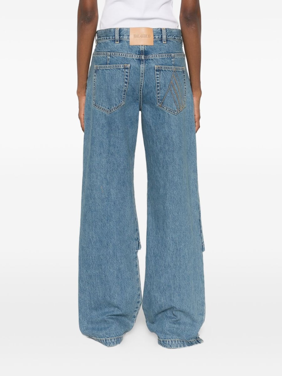 The Attico Jeans in cotone azzurro, view 2