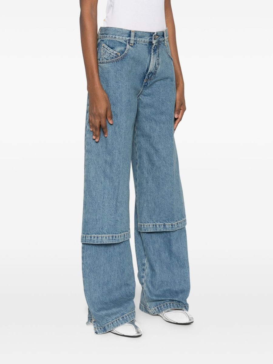 The Attico Jeans in cotone azzurro, view 3