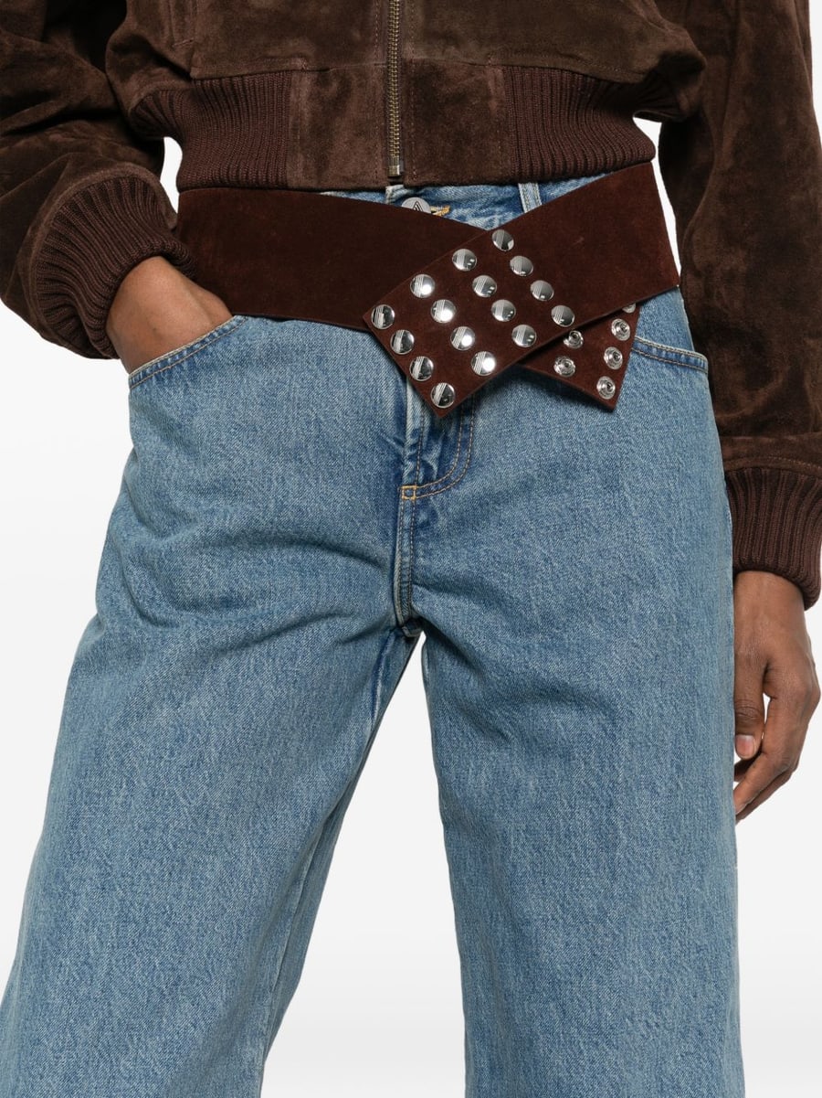 The Attico Jeans in cotone azzurro, view 4