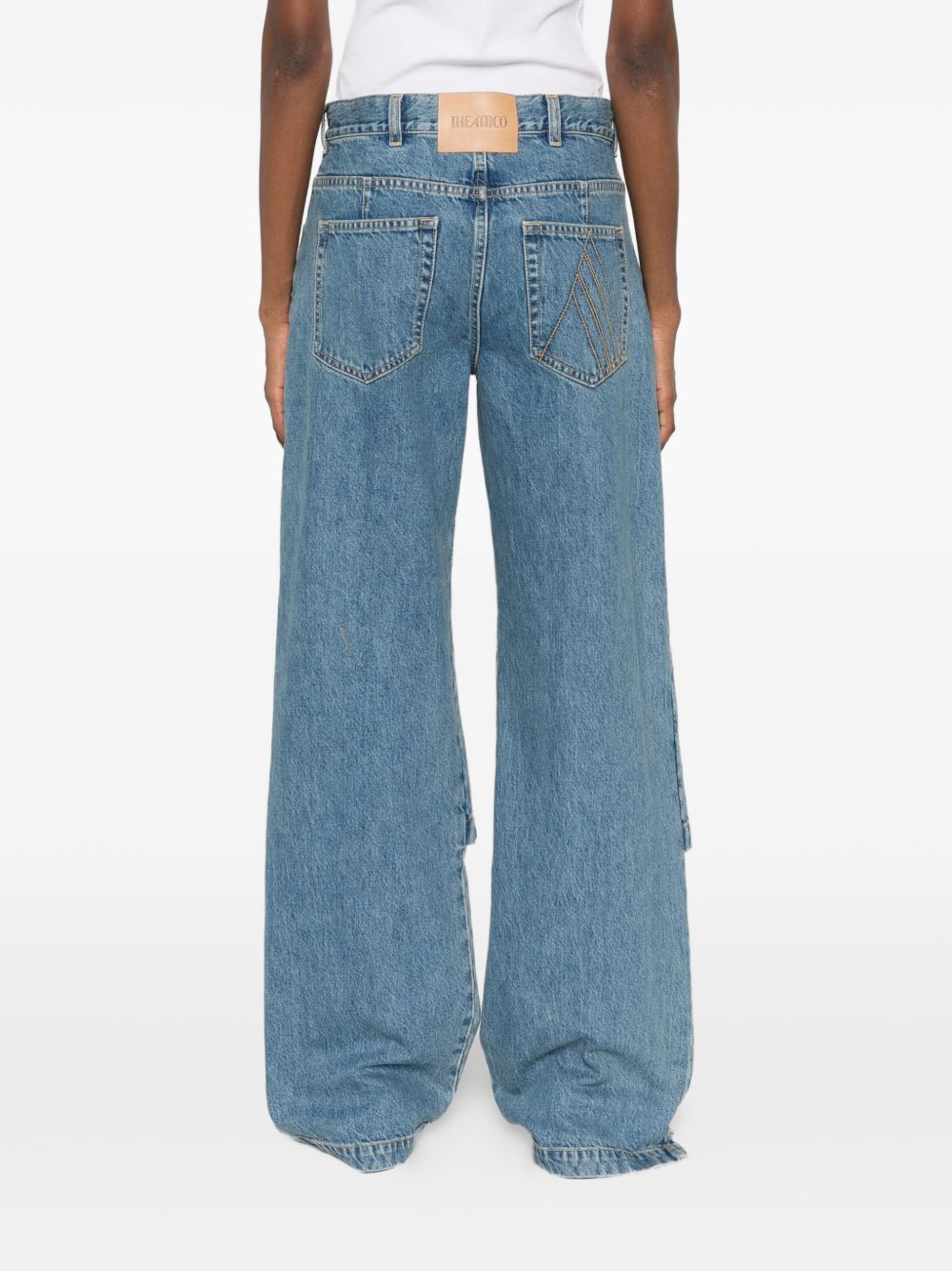 The Attico Jeans in cotone azzurro, view 2
