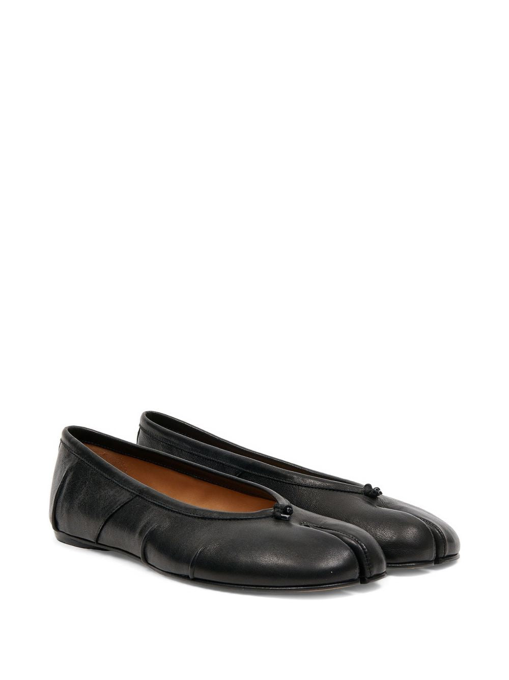 Maison Margiela Ballerine Tabi in pelle nera, view 2