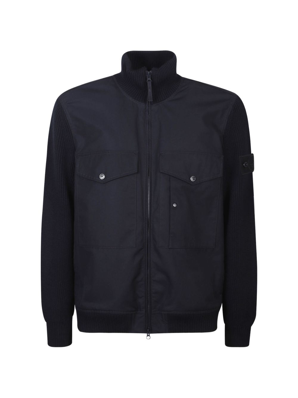 Stone Island Giacca con tasche sul petto blu scuro