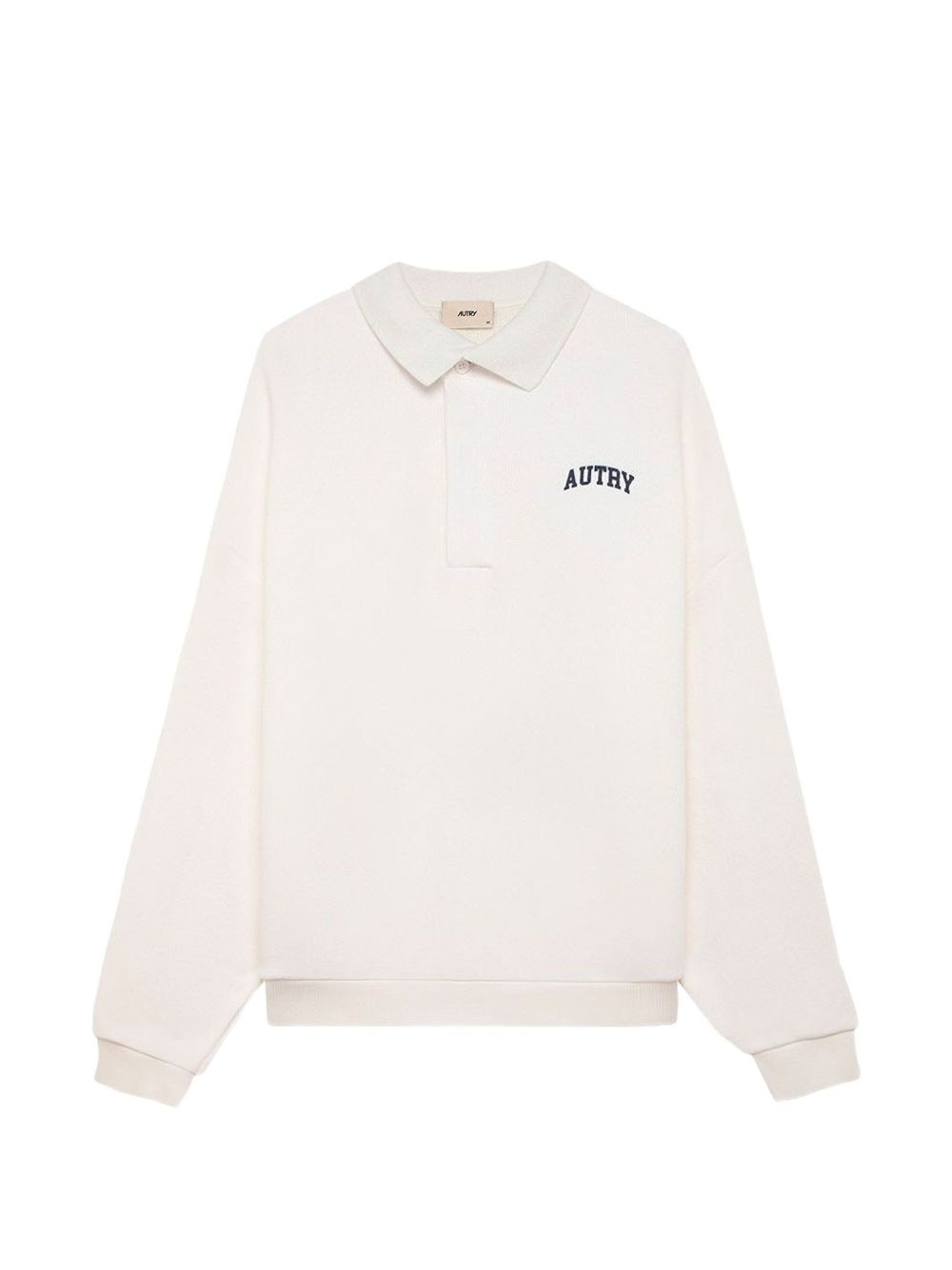 Autry Polo bianca a maniche lunghe con logo