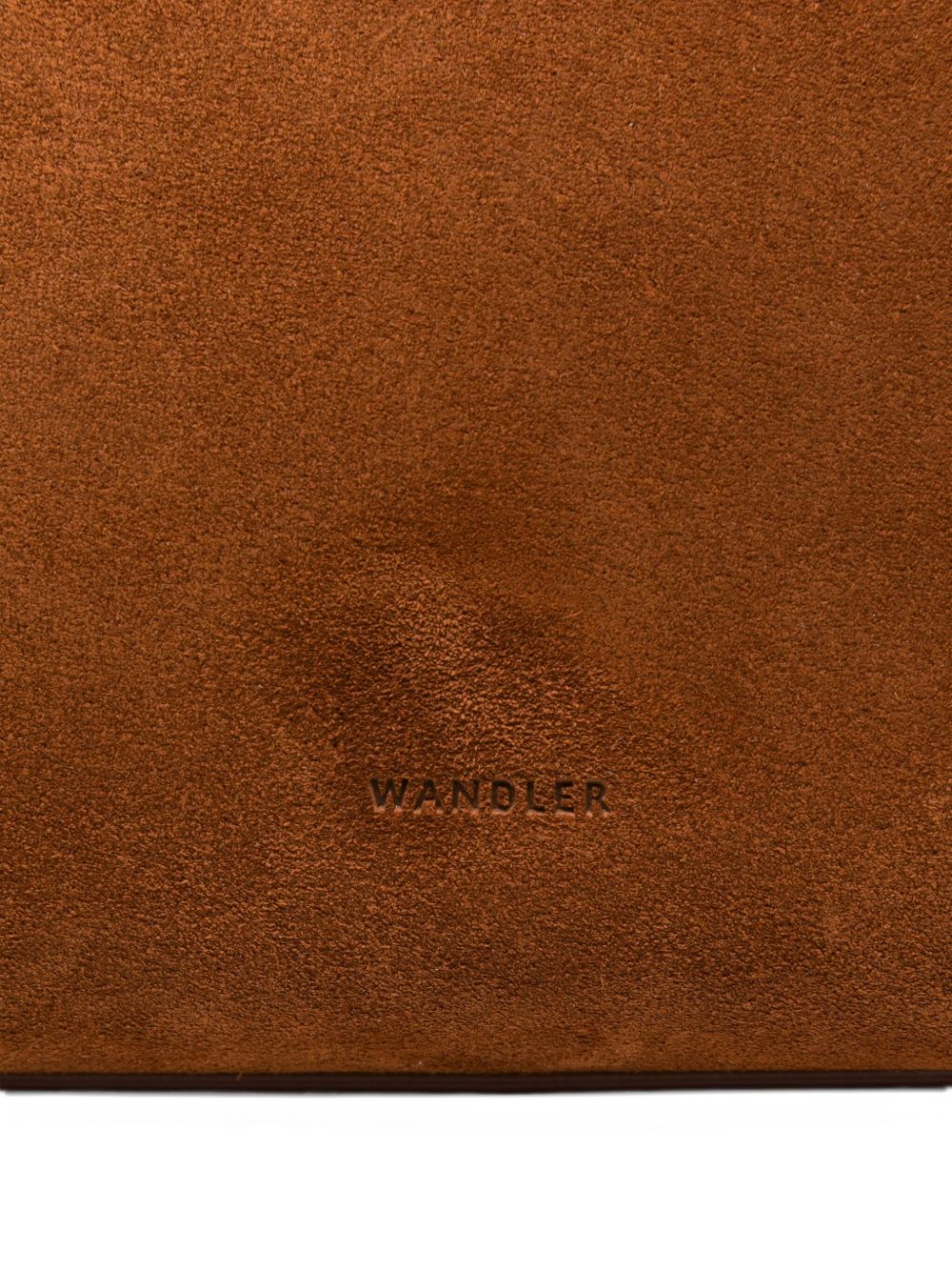 WANDLER Borsa Ida in suede e pelle marrone, view 2