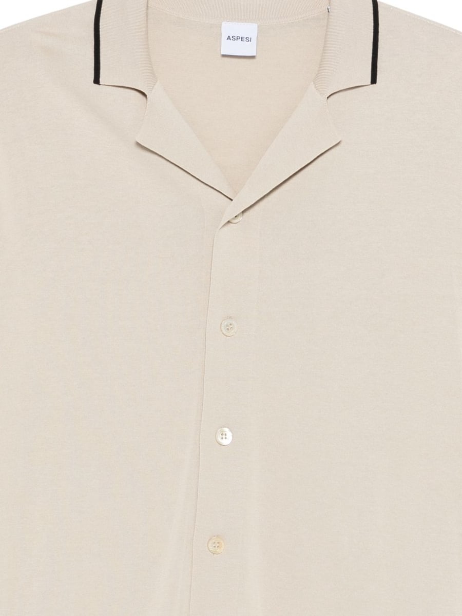 ASPESI Camicia in cotone beige, view 2