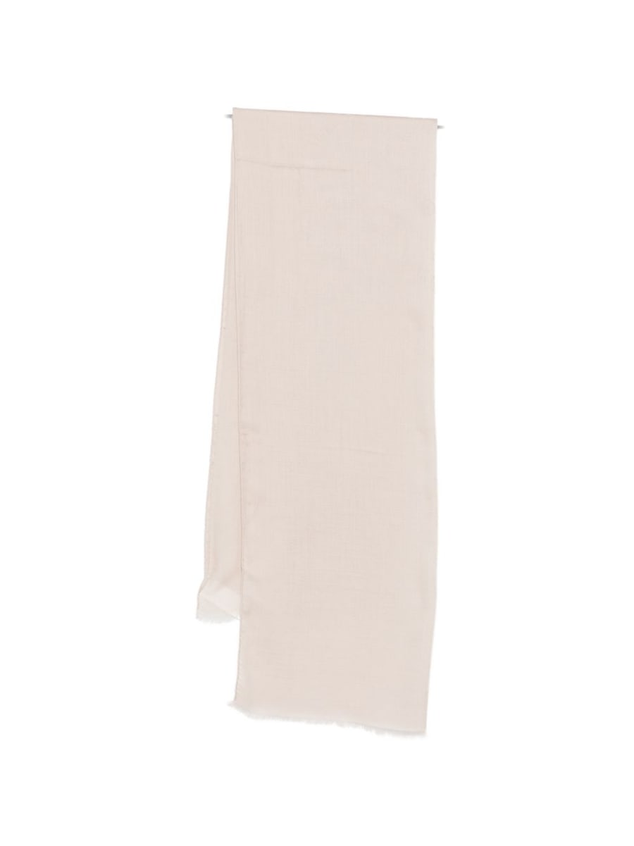 Max Mara Sciarpa Azinnia in lana e seta beige