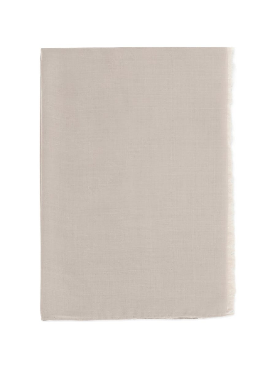 Max Mara Sciarpa Azinnia in lana e seta beige, view 3