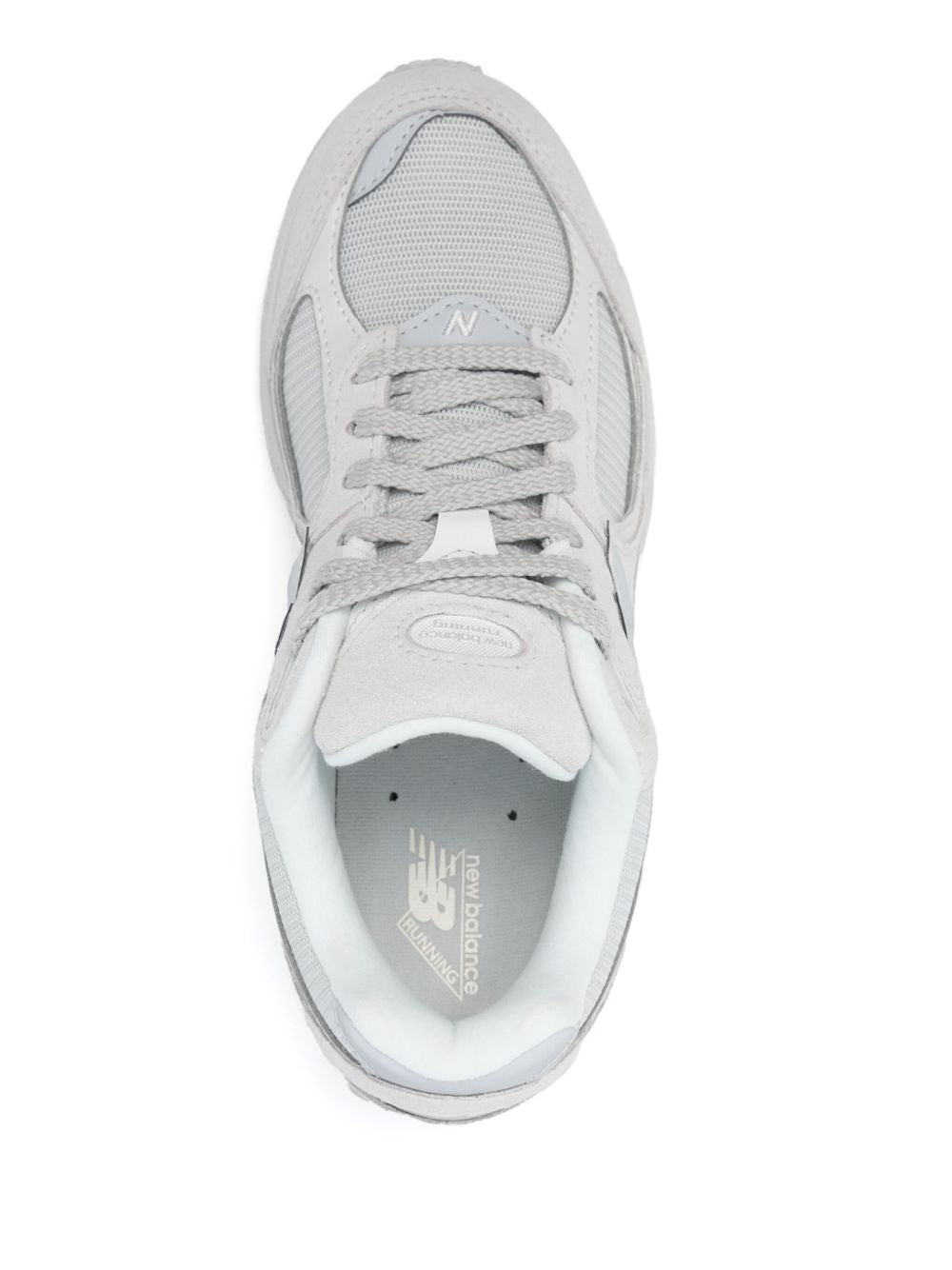 New Balance Sneakers unisex in camoscio e tela grigio chiaro, view 2