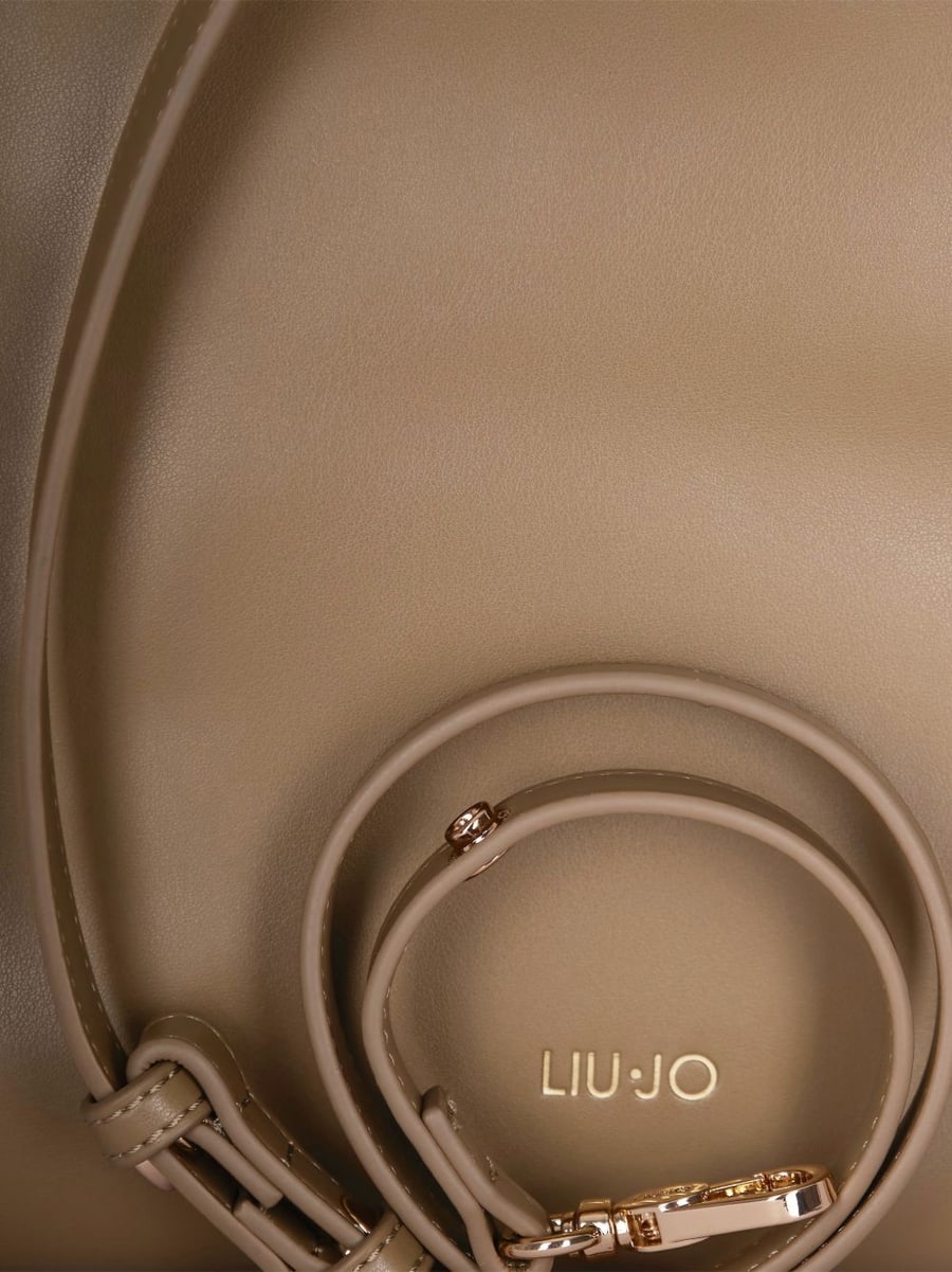 LIUJO Brown drawstring bucket bag, view 3