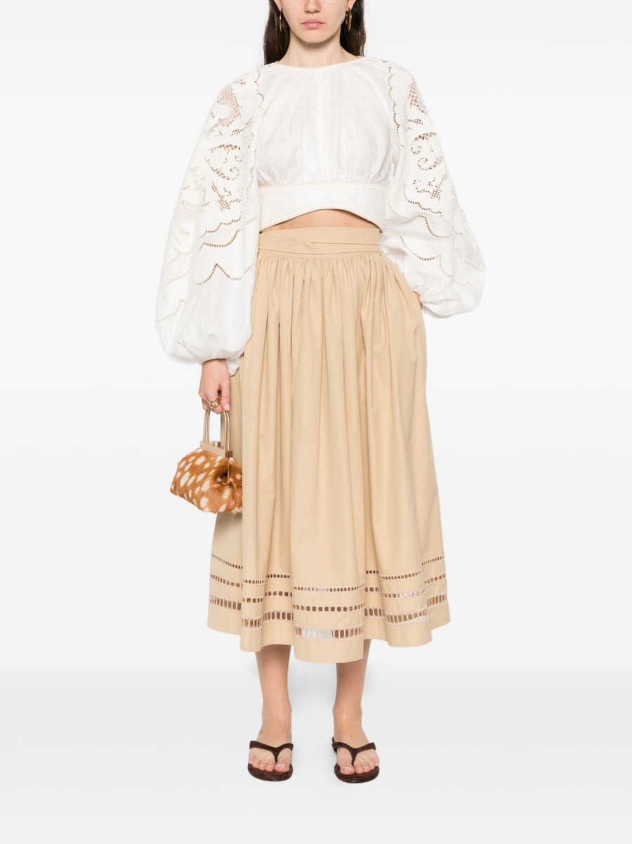 ERMANNO SCERVINO Gonna midi cammello, view 4