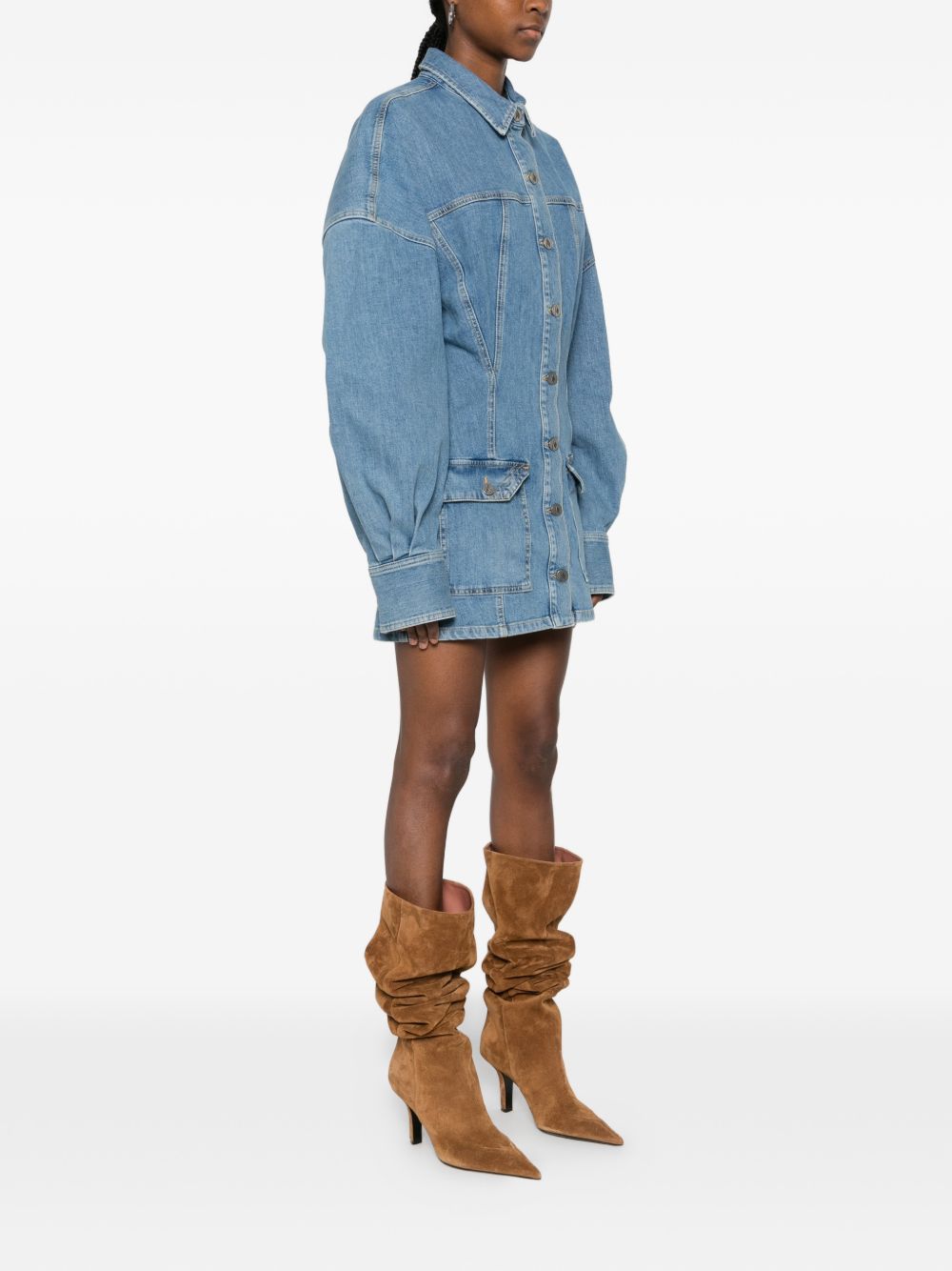 The Attico Abito corto in jeans, view 2