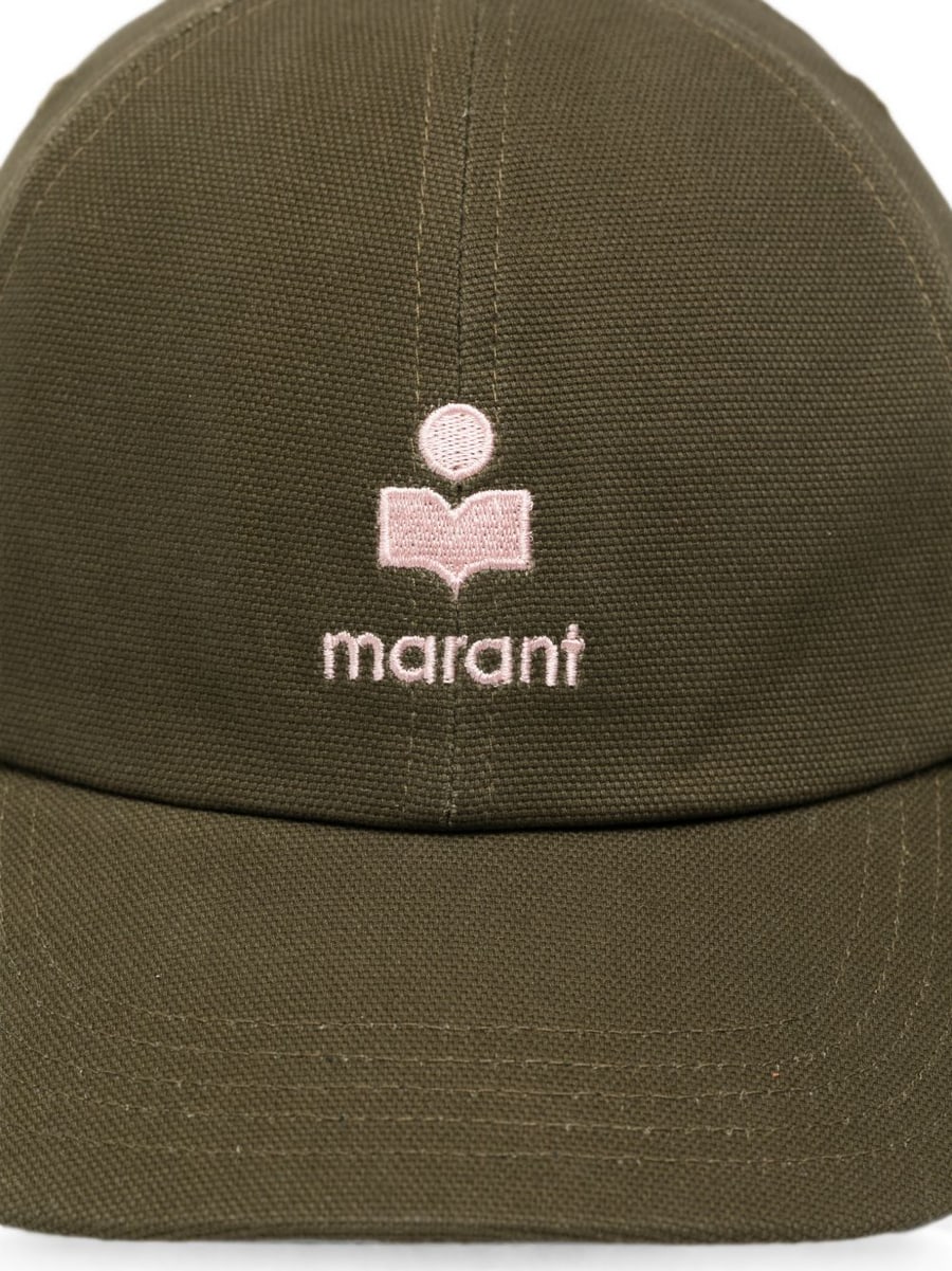 Isabel Marant Cappellino in cotone con logo ricamato, view 2