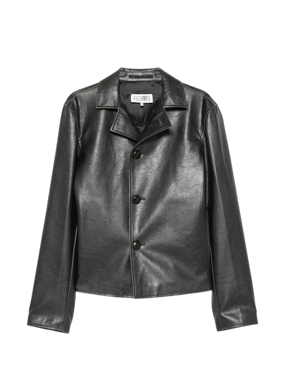 MM6 Maison Margiela Giacca effetto pelle con rever dal design contemporaneo