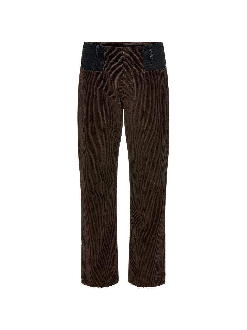 Maison Margiela Pantaloni in velluto a coste marroni in cotone