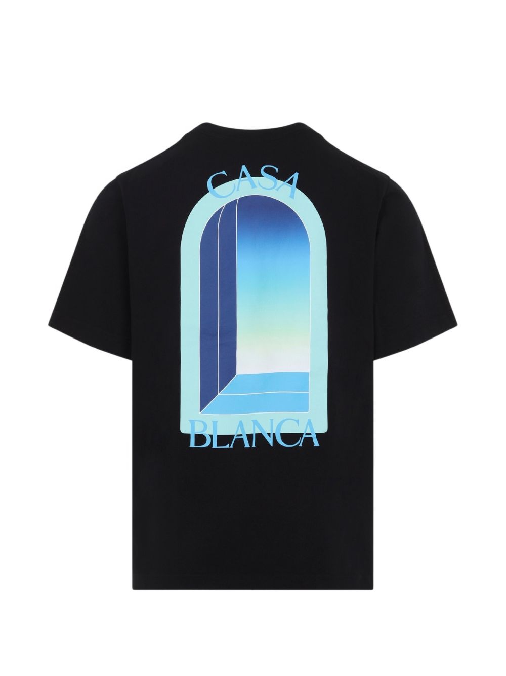 CASABLANCA T-shirt Gradient Arch in cotone nero, view 2