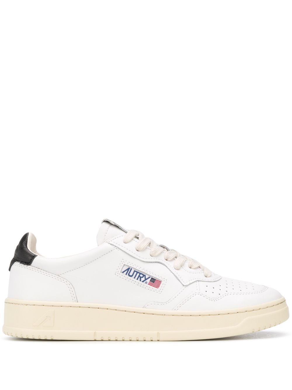 Autry Sneakers Medalist Low in pelle bianca e nera