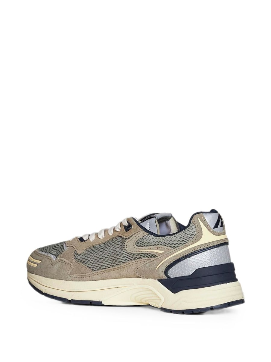 Autry Sneakers Hyperway in suede e mesh kaki, view 3