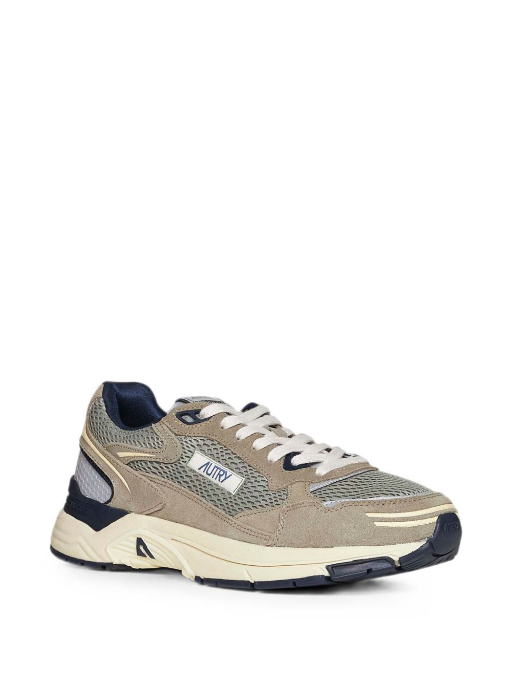 Autry Sneakers Hyperway in suede e mesh kaki, view 2