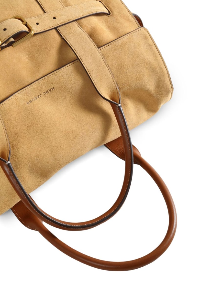 Marc Jacobs Borsa Dakota in suede beige con logo, view 3