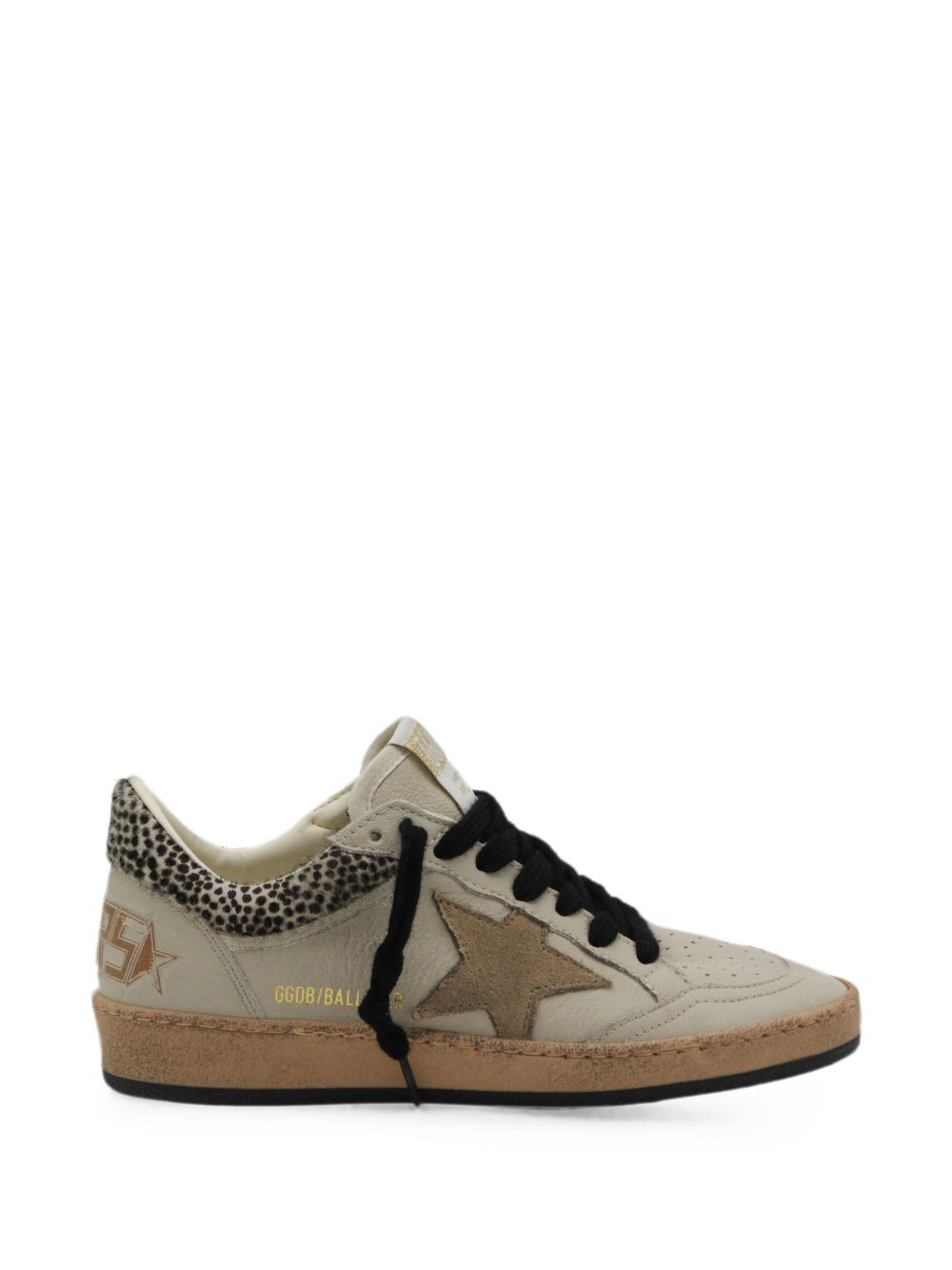 Golden Goose Sneakers Ball Star con dettagli in cavallino animalier