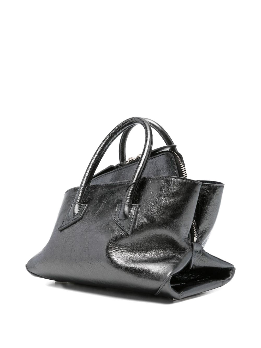 The Attico Borsa a spalla La Passeggiata Mini grigio metallizzato, view 2