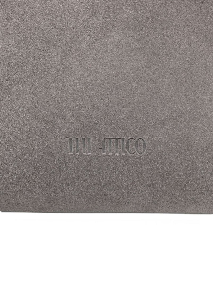 The Attico Borsa a spalla La Passeggiata Medium in suede grigio, view 3