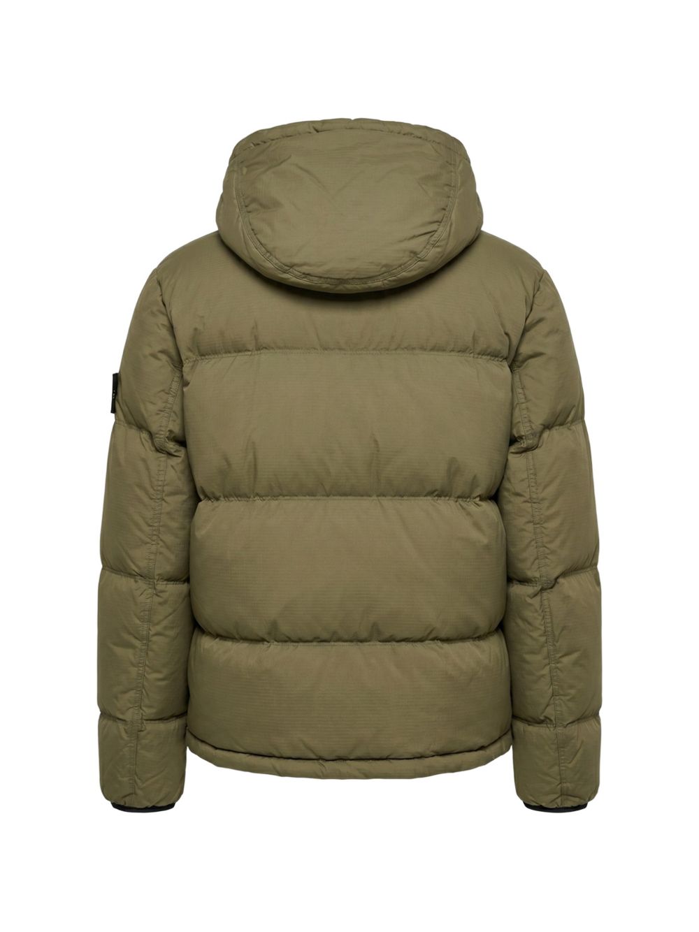Stone Island Giubbotto imbottito verde militare con cappuccio e tasche, view 2
