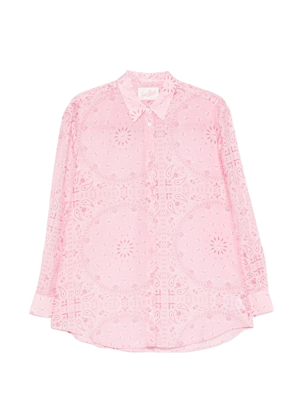 MC2 SAINT BARTH Camicia rosa Brigitte con stampa paisley