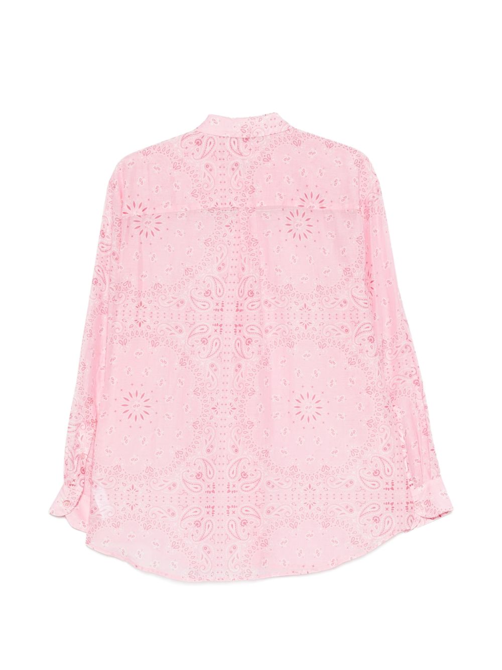 MC2 SAINT BARTH Camicia rosa Brigitte con stampa paisley, view 2